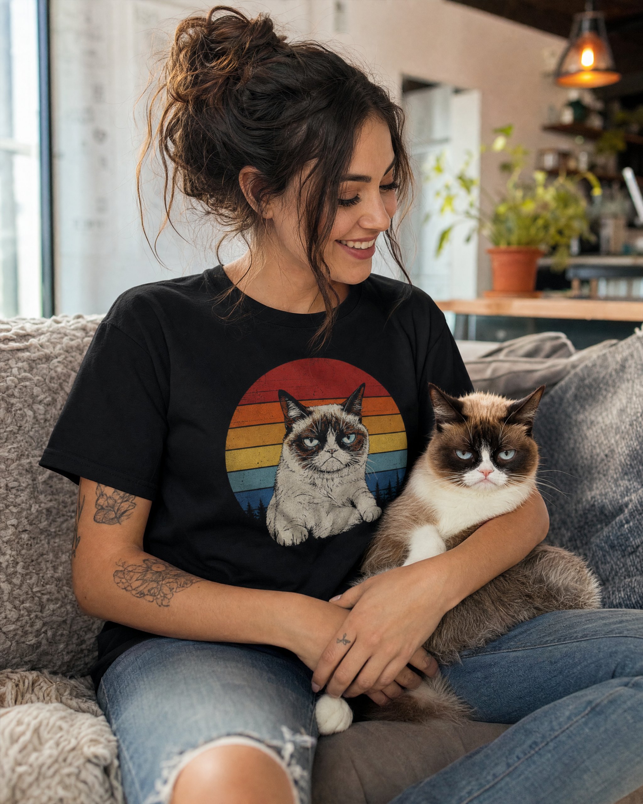 Person wearing a Cranky Kitten tee