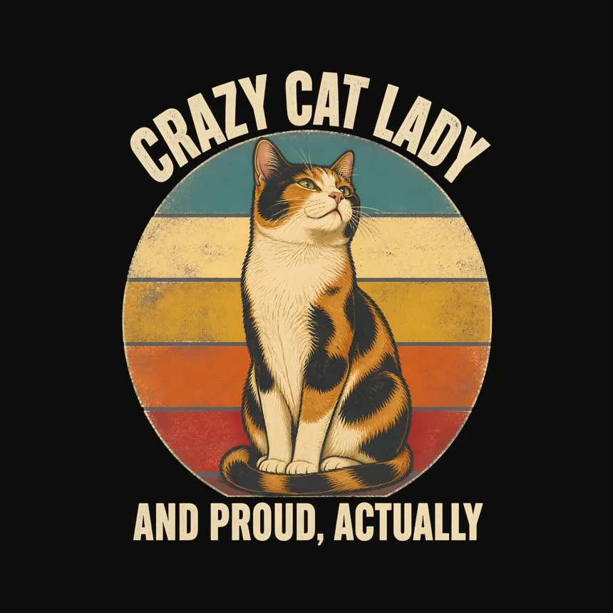 Crazy Cat Lady And Proud, Actually Cat Design — funny cat hoodie