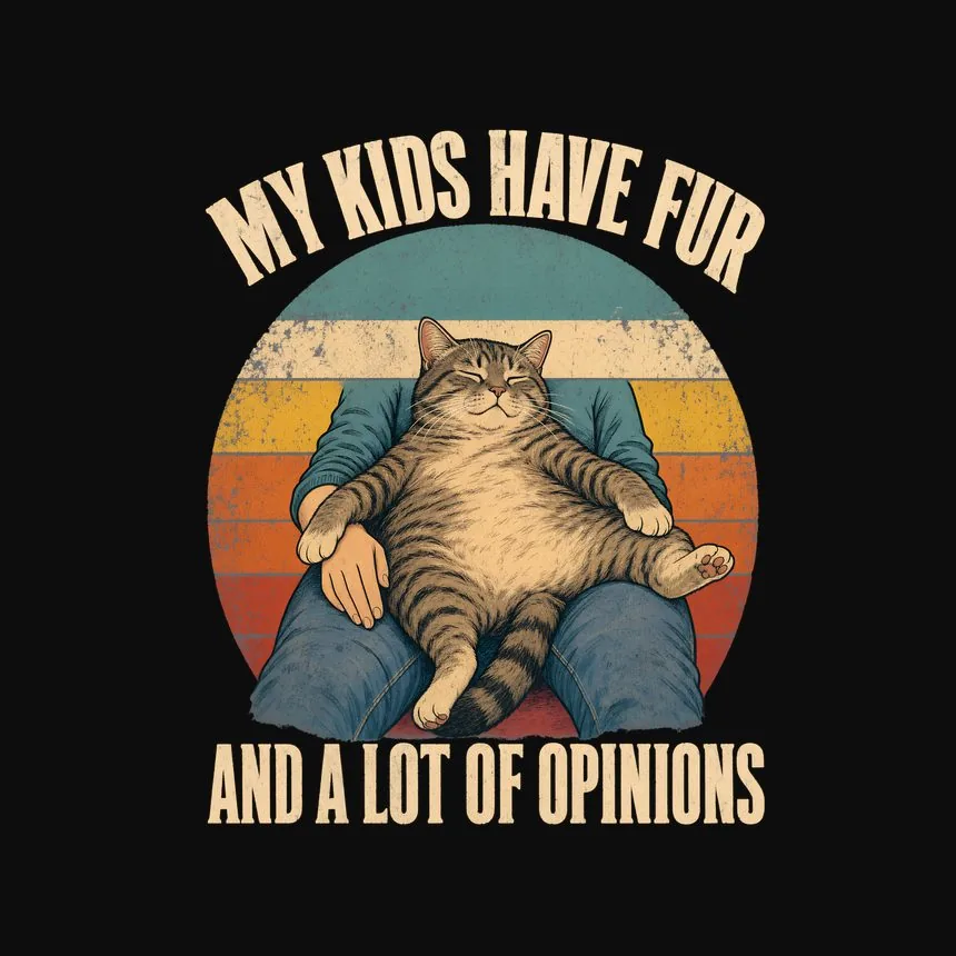 My Kids Have Fur And A Lot Of Opinions Cat Design — funny cat hoodie