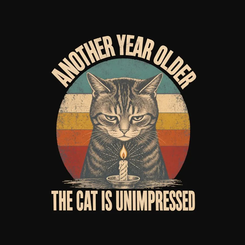 Another Year Older The Cat Is Unimpressed — funny cat hoodie