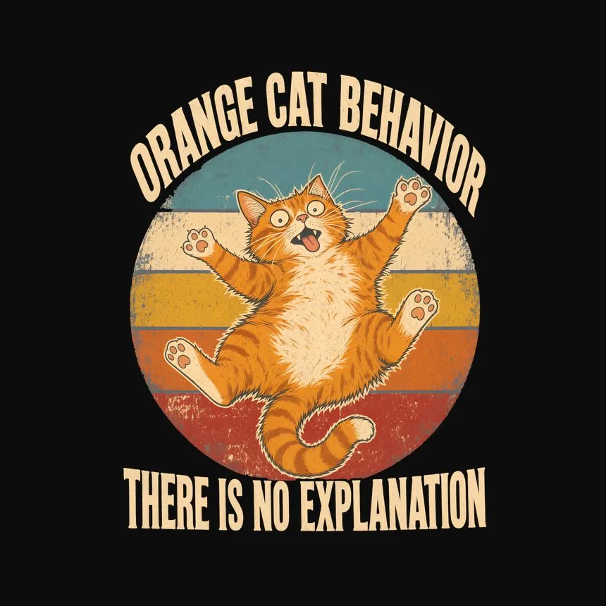 Orange Cat Behavior There Is No Explanation — funny cat hoodie
