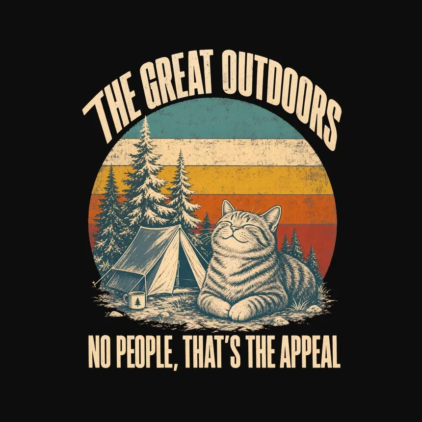 The Great Outdoors No People, That'S The Appeal — funny cat hoodie