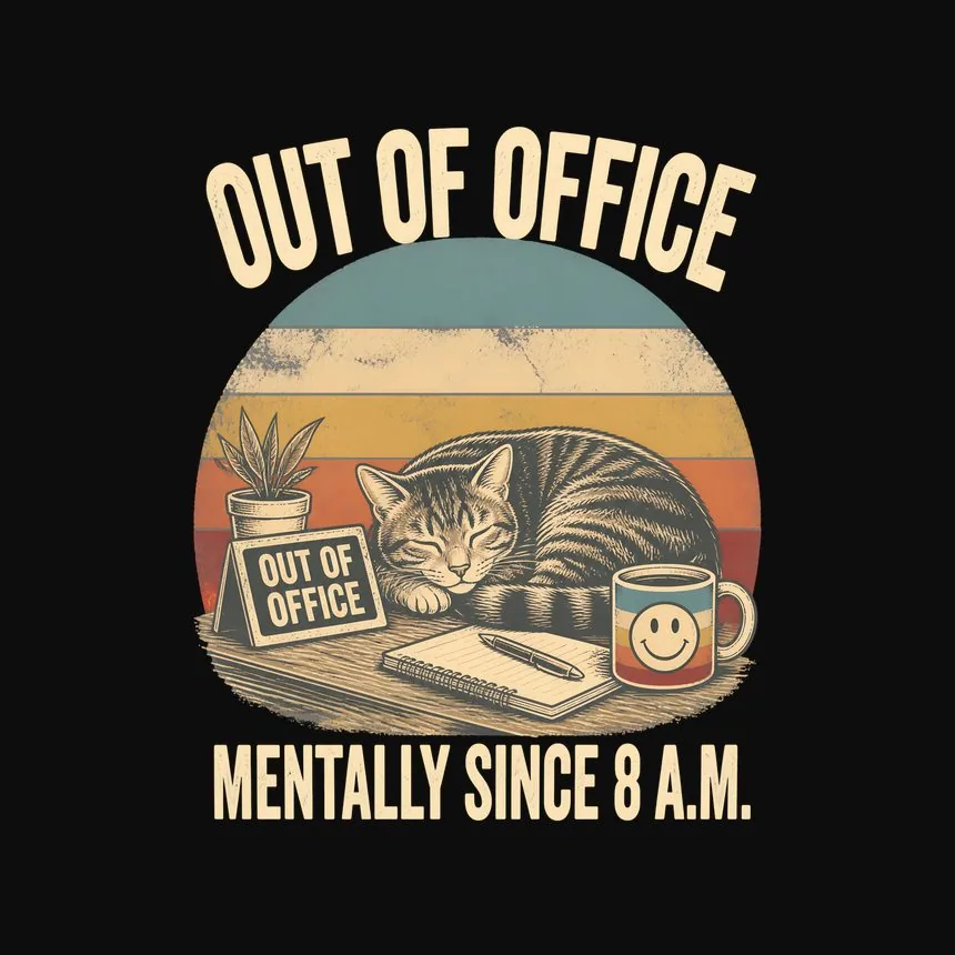 Out Of Office Mentally Cat — funny cat hoodie