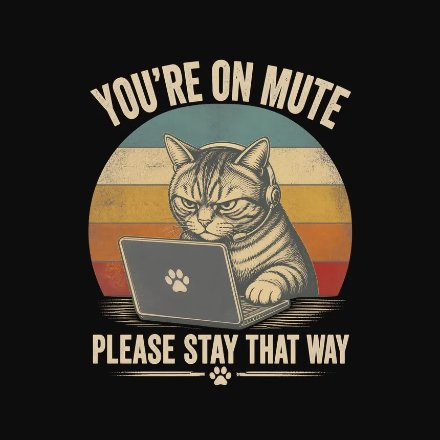 You're On Mute Stay That Way Cat — funny cat hoodie