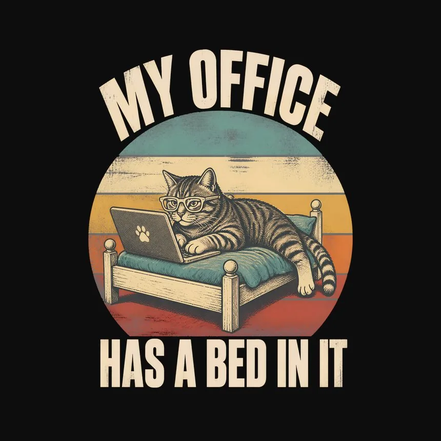 My Office Has A Bed In It Cat — funny cat hoodie
