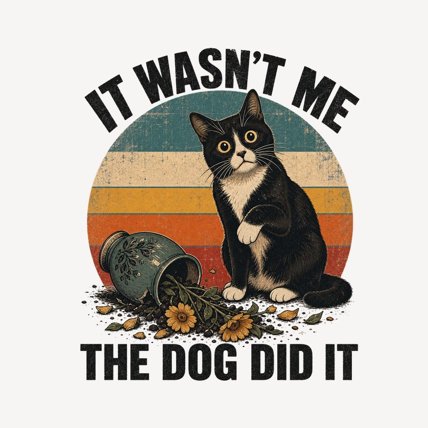 It Wasn't Me The Dog Did It Sarcastic Cat — funny cat mug