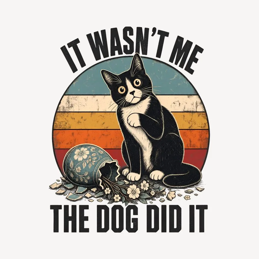 It Wasn't Me The Dog Did It Sarcastic Cat — funny cat mug