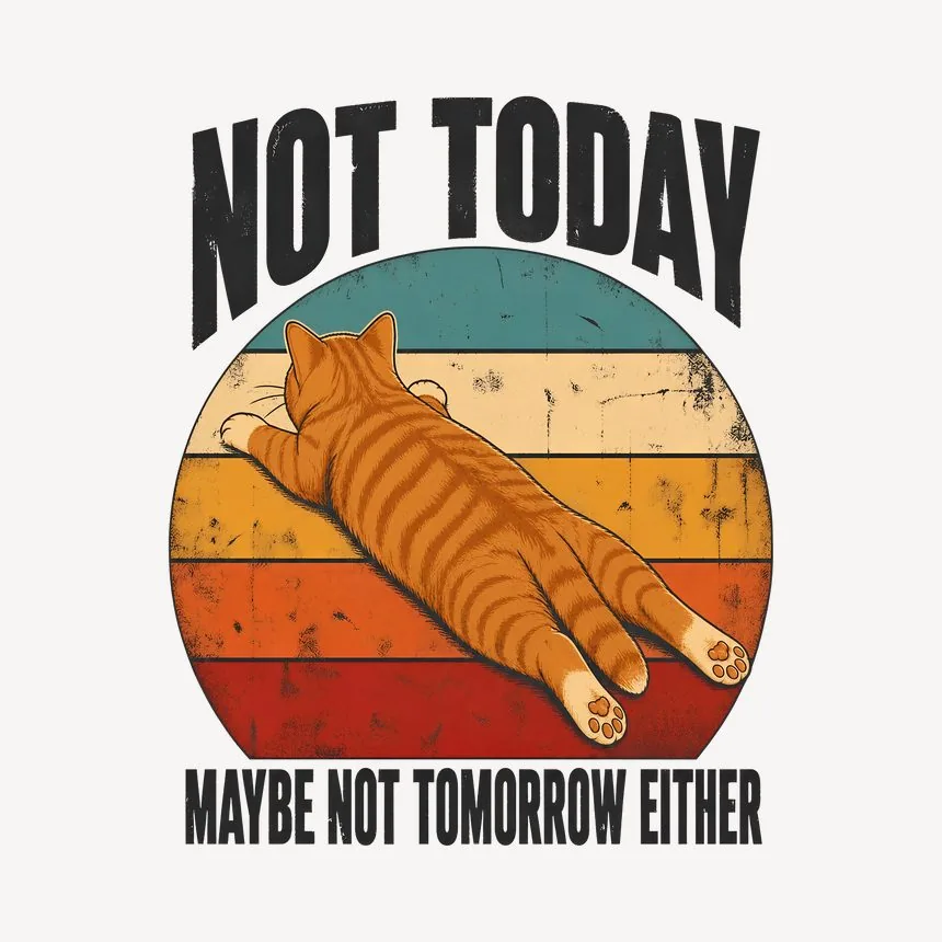 Not Today Maybe Not Tomorrow Lazy Cat — funny cat mug