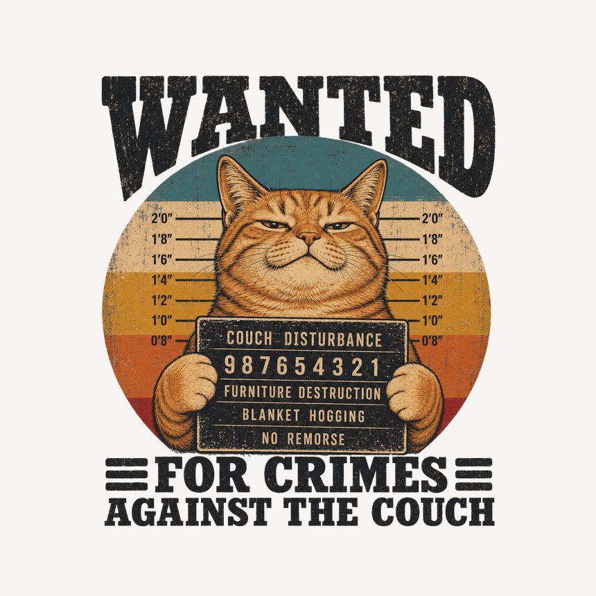 Wanted For Crimes Against The Couch Cat — funny cat mug