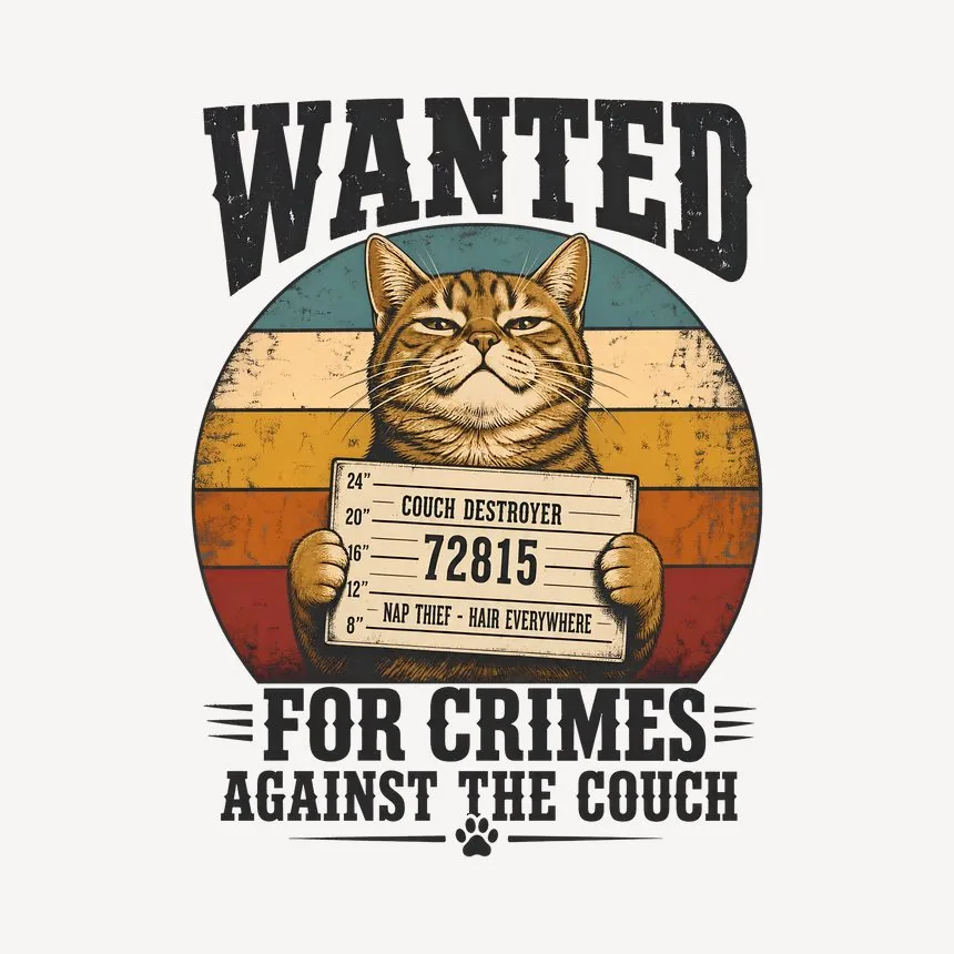 Wanted For Crimes Against The Couch Cat — funny cat mug