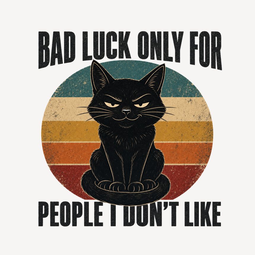 Bad Luck For People I Dislike Black Cat Retro — funny cat mug