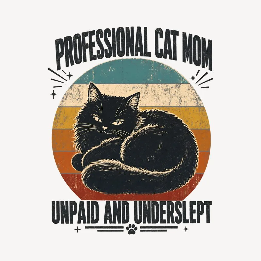 Professional Cat Mom Unpaid And Underslept — funny cat mug