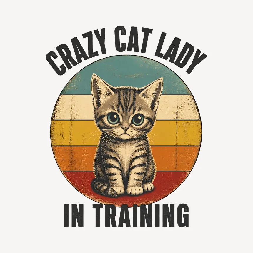 Crazy Cat Lady In Training Retro Cat Design — funny cat mug