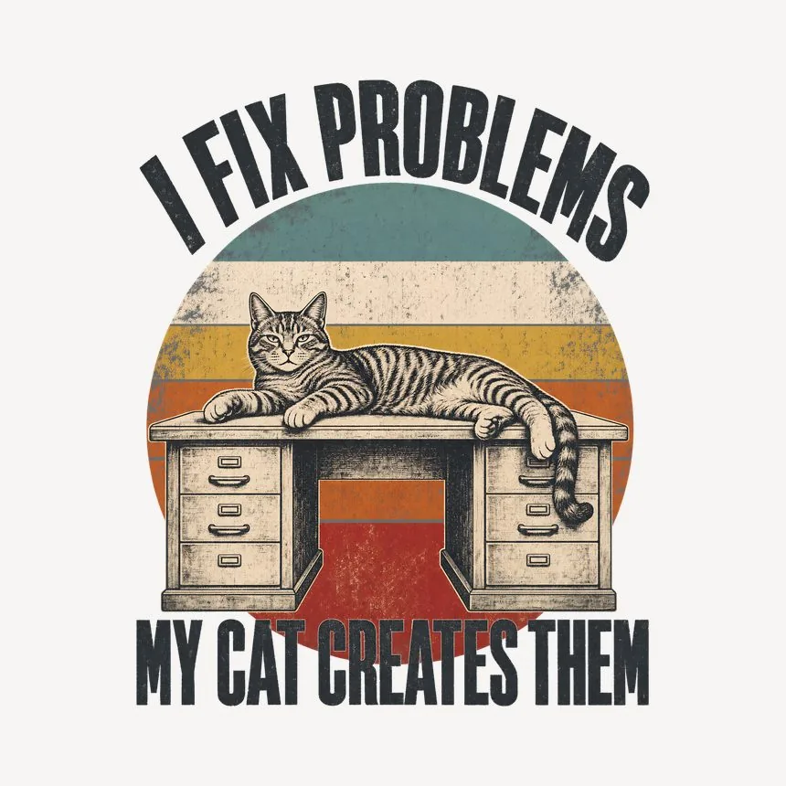 I Fix Problems My Cat Creates Them Cat Design — funny cat mug