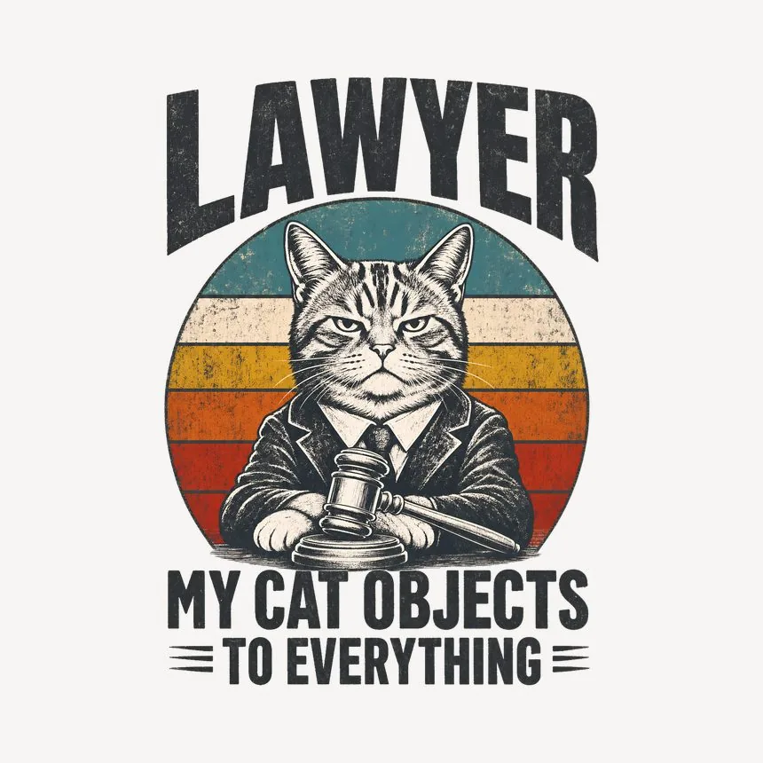 Lawyer My Cat Objects To Everything Cat Design — funny cat mug
