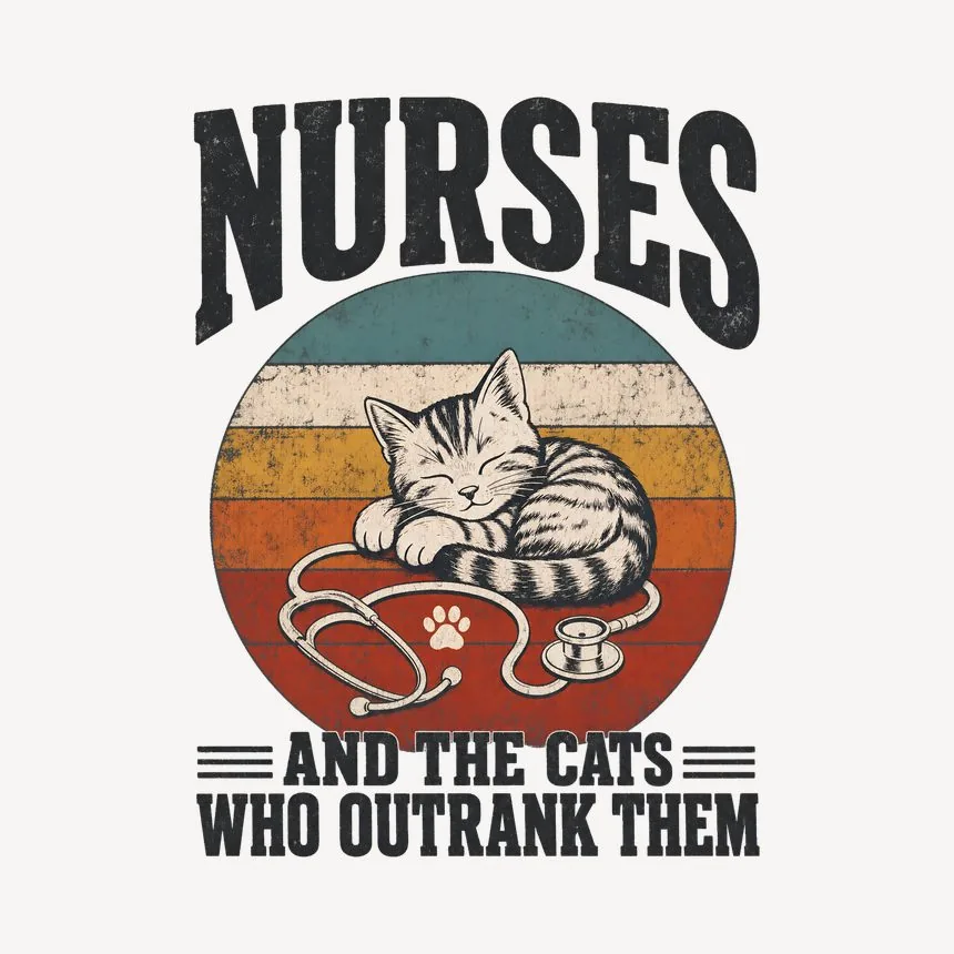 Nurses And The Cats Who Outrank Them Cat Design — funny cat mug