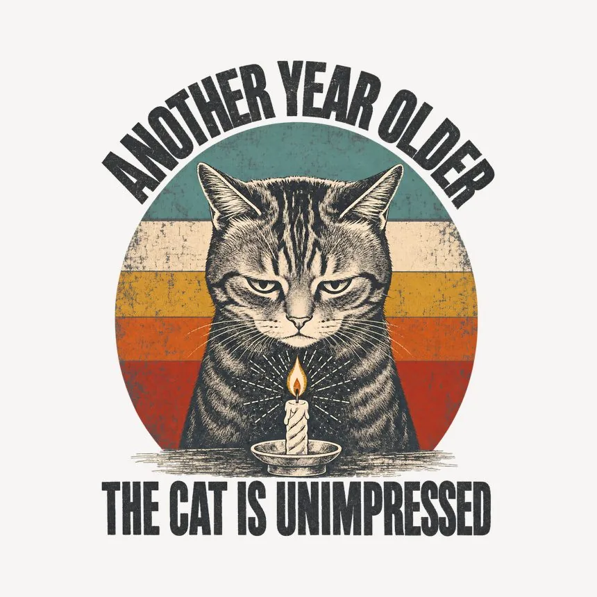 Another Year Older The Cat Is Unimpressed — funny cat mug