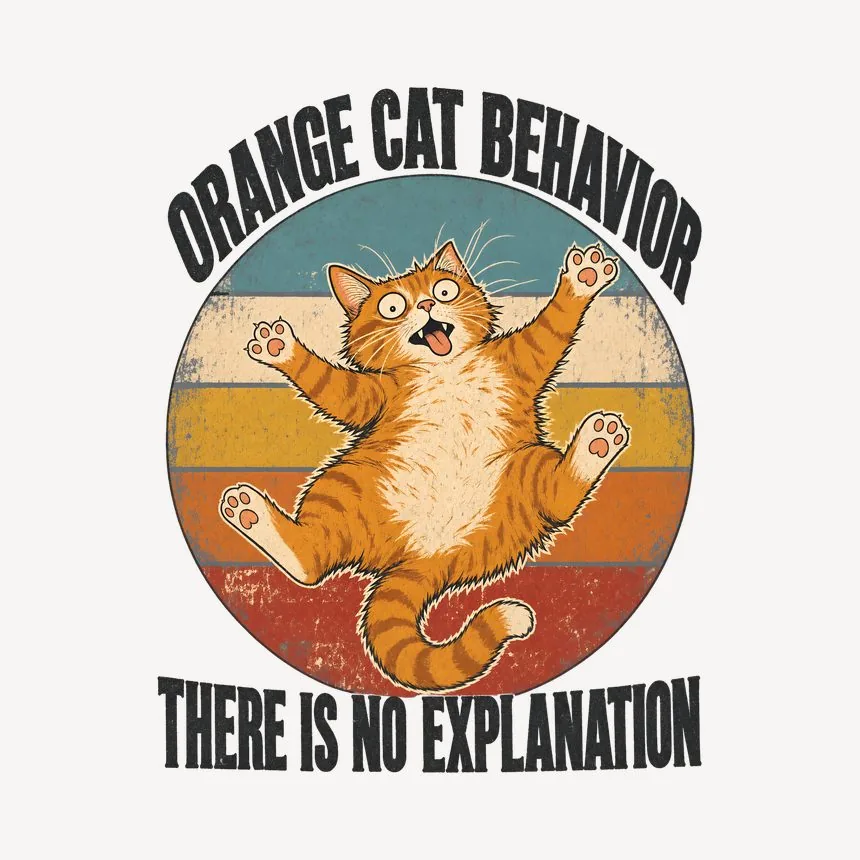 Orange Cat Behavior There Is No Explanation — funny cat mug