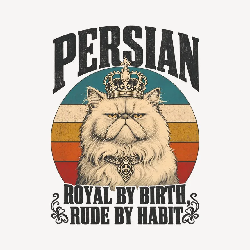 Persian Royal By Birth, Rude By Habit Cat Design — funny cat mug
