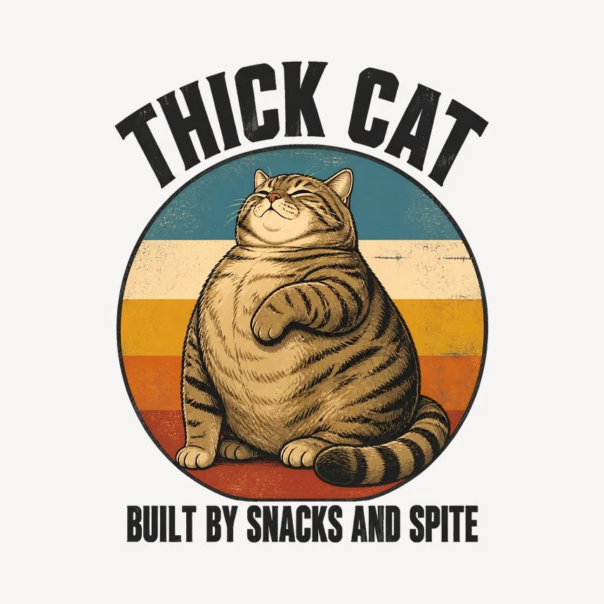 Thick Cat Built By Snacks And Spite Cat Design — funny cat mug