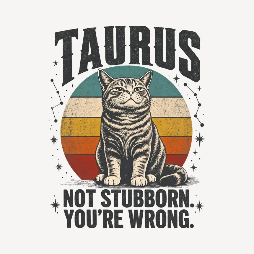 Taurus Not Stubborn. You'Re Wrong. Cat Design — funny cat mug