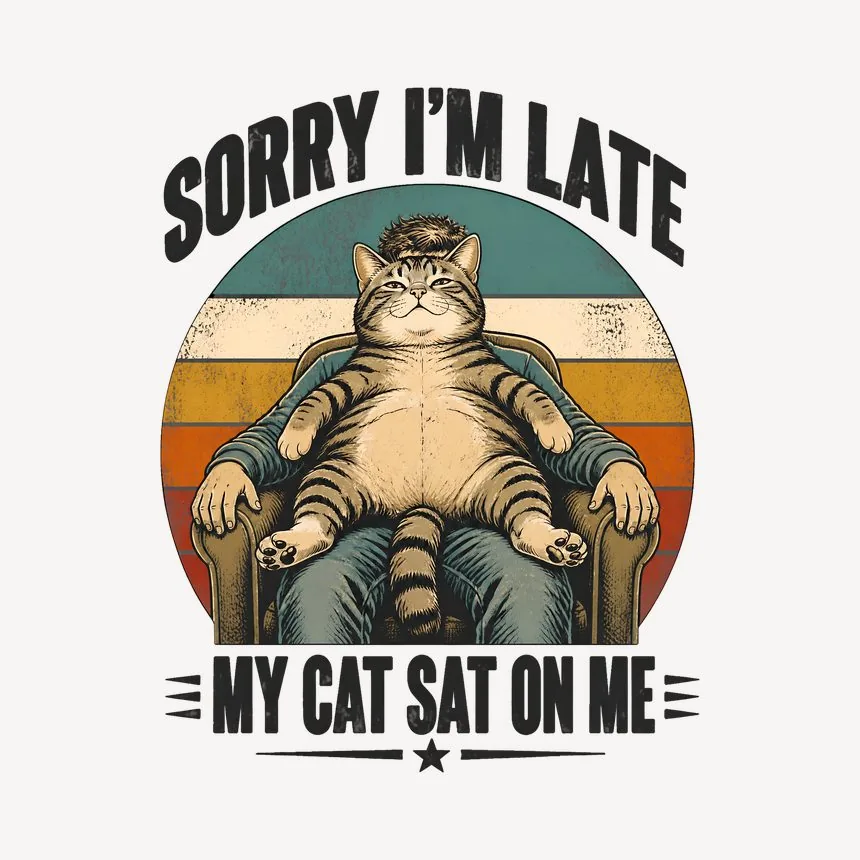 Sorry I'm Late My Cat Sat On Me — funny cat mug