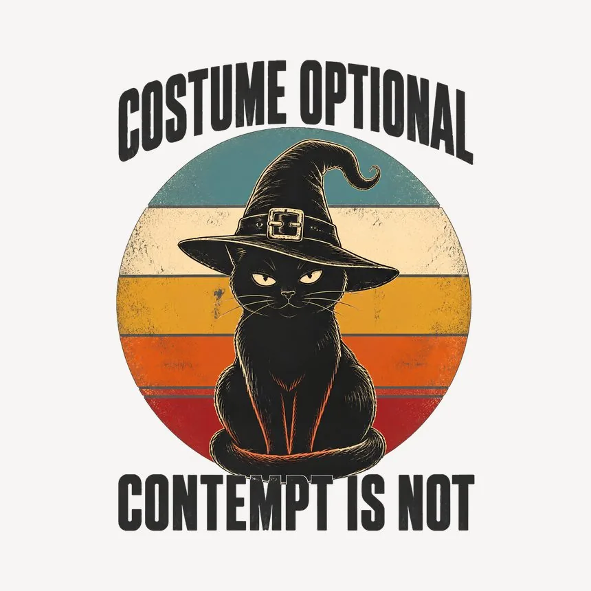 Costume Optional Contempt Not Halloween Cat — funny cat mug