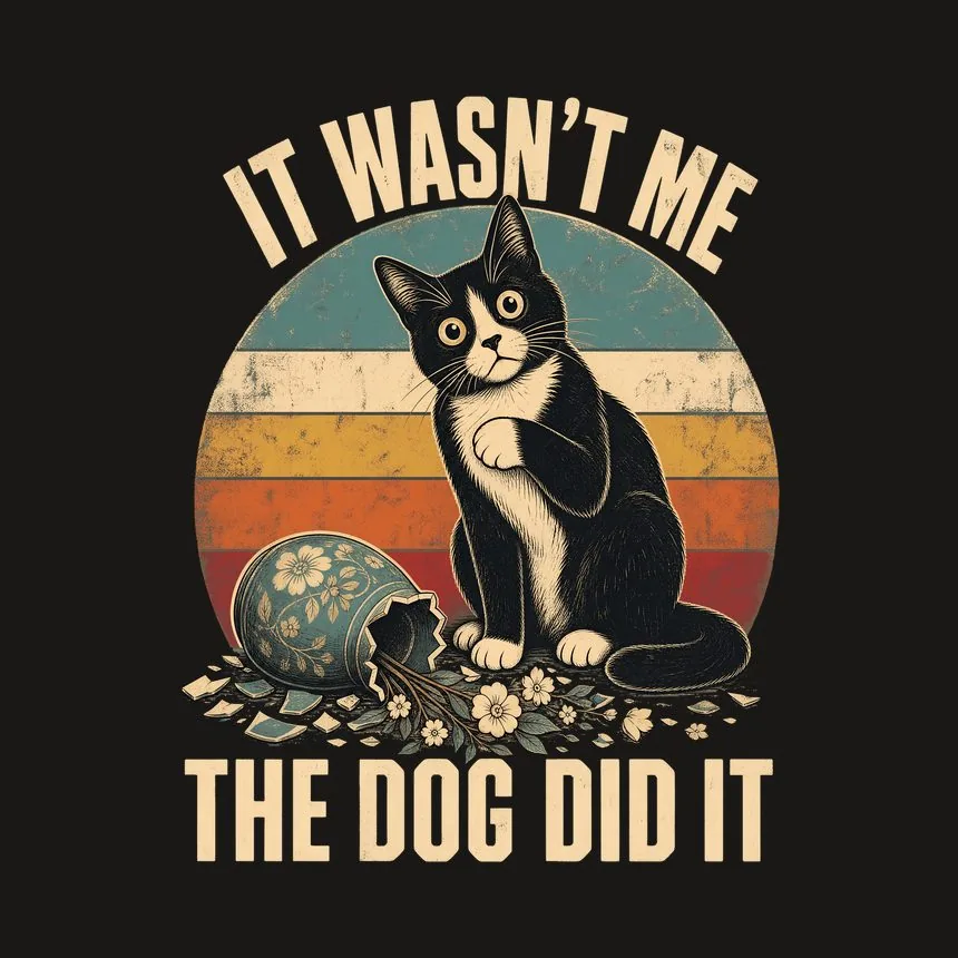 It Wasn't Me The Dog Did It Sarcastic Cat — funny cat phone case