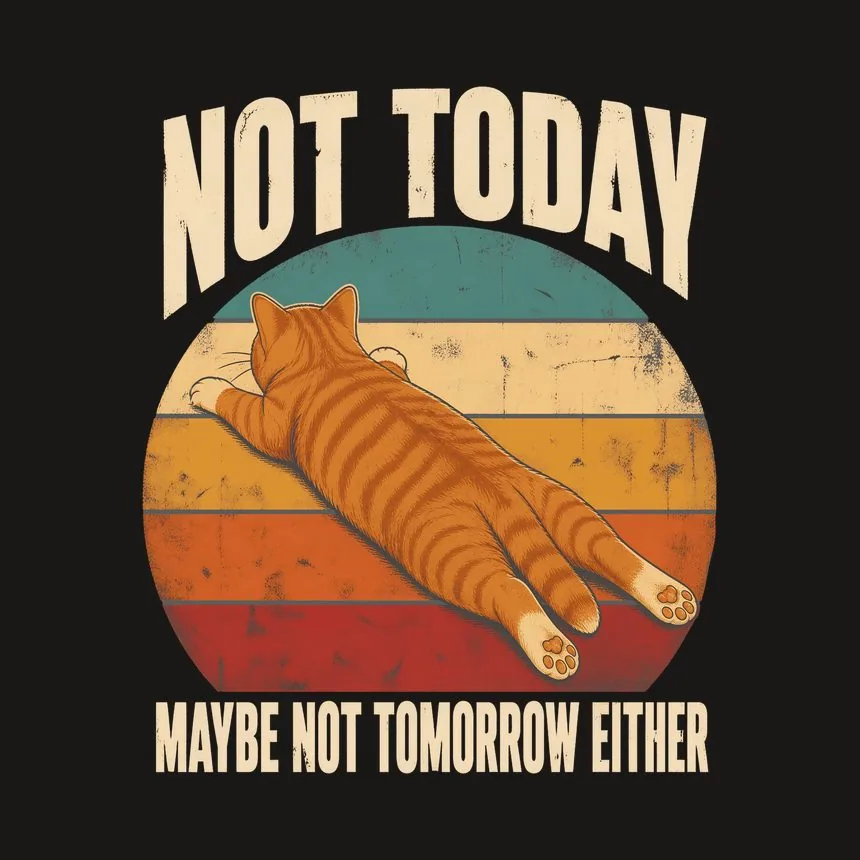 Not Today Maybe Not Tomorrow Lazy Cat — funny cat phone case