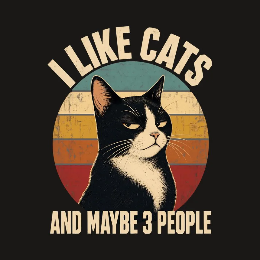 I Like Cats And Maybe 3 People Retro Cat — funny cat phone case