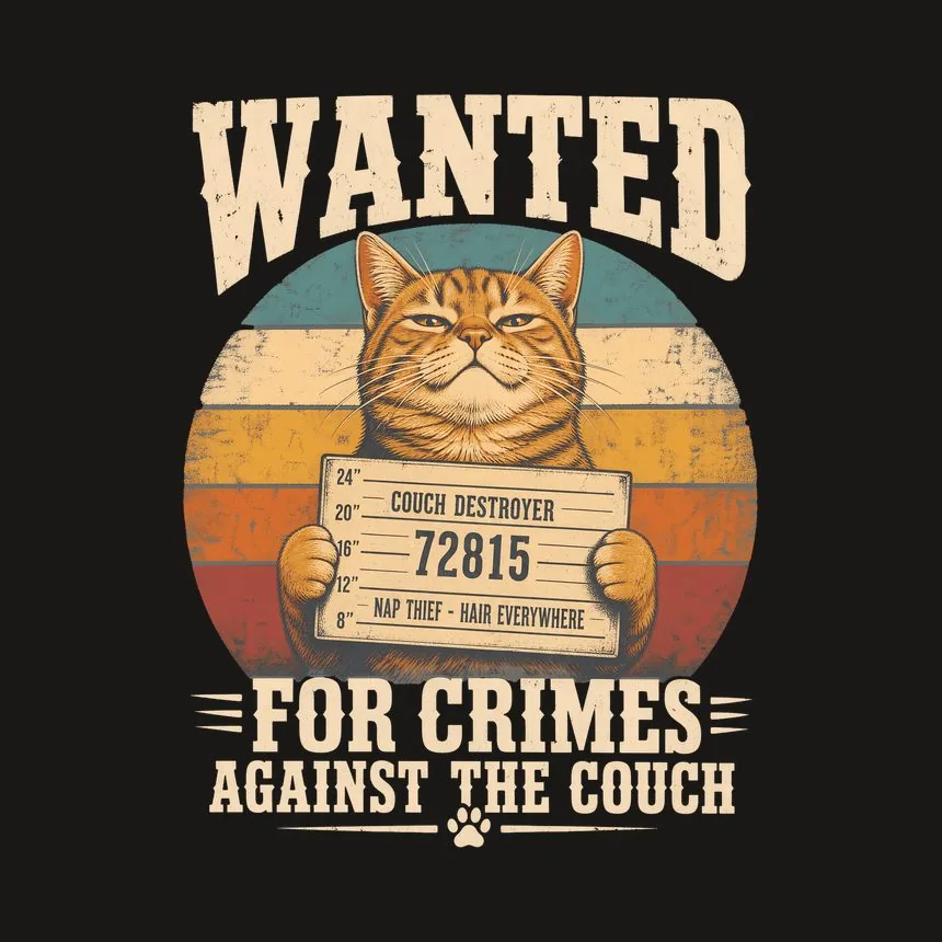 Wanted For Crimes Against The Couch Cat — funny cat phone case