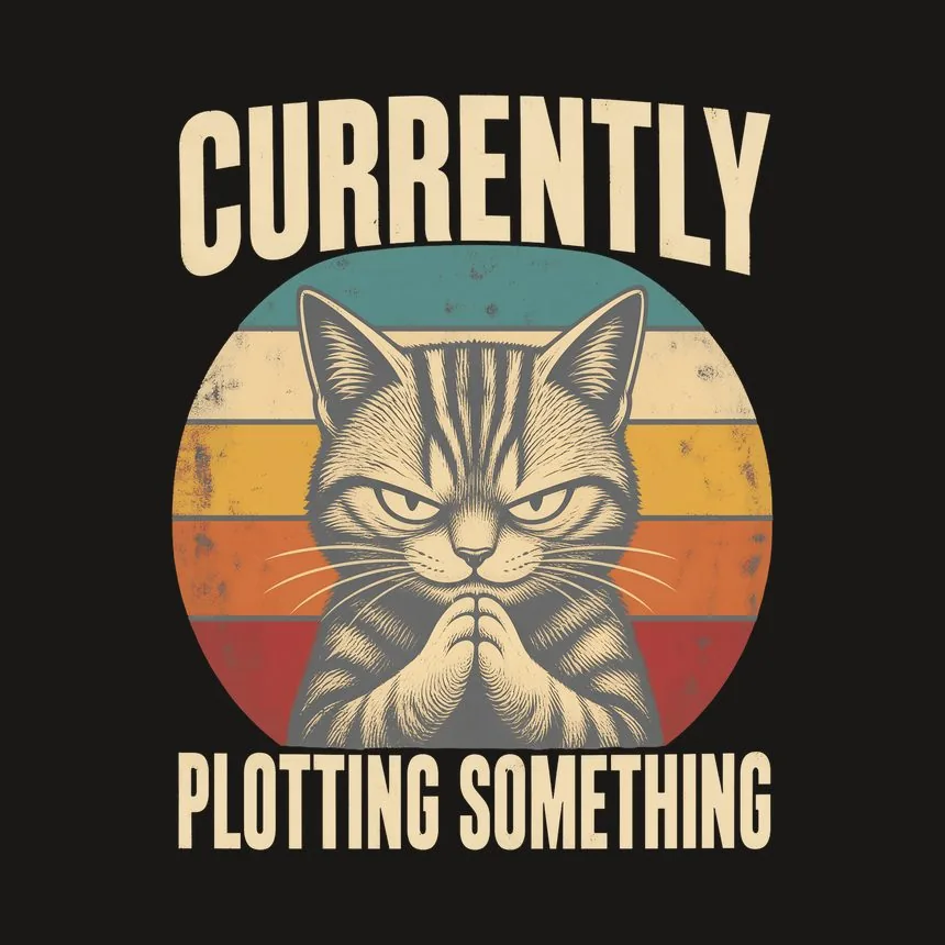 Currently Plotting Something Sneaky Cat Retro — funny cat phone case