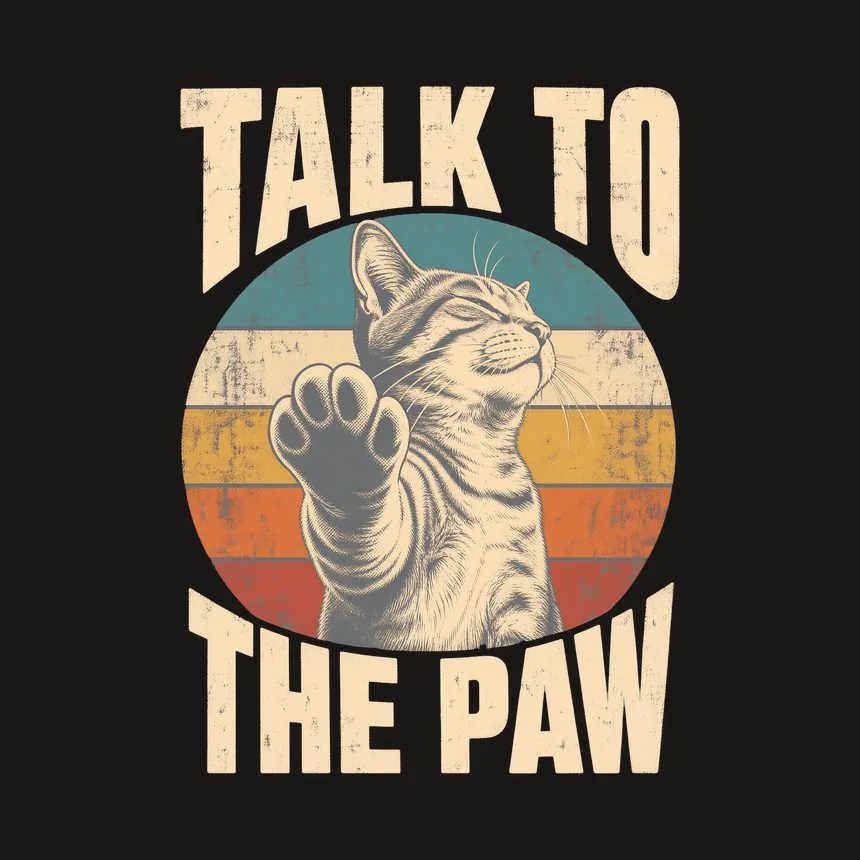 Talk To The Paw Sassy Cat Retro — funny cat phone case