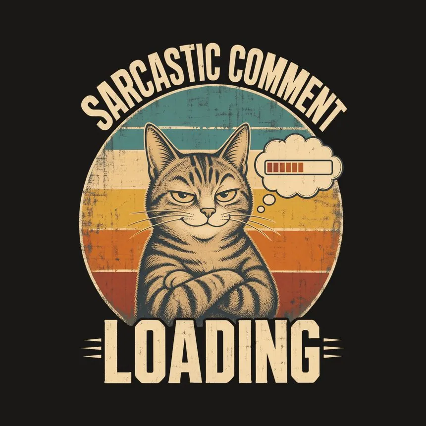 Sarcastic Comment Loading Sassy Cat Retro — funny cat phone case