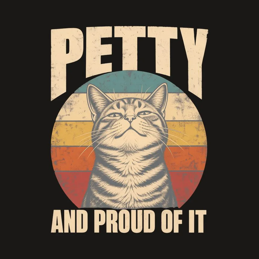 Petty And Proud Of It Sassy Cat Retro — funny cat phone case