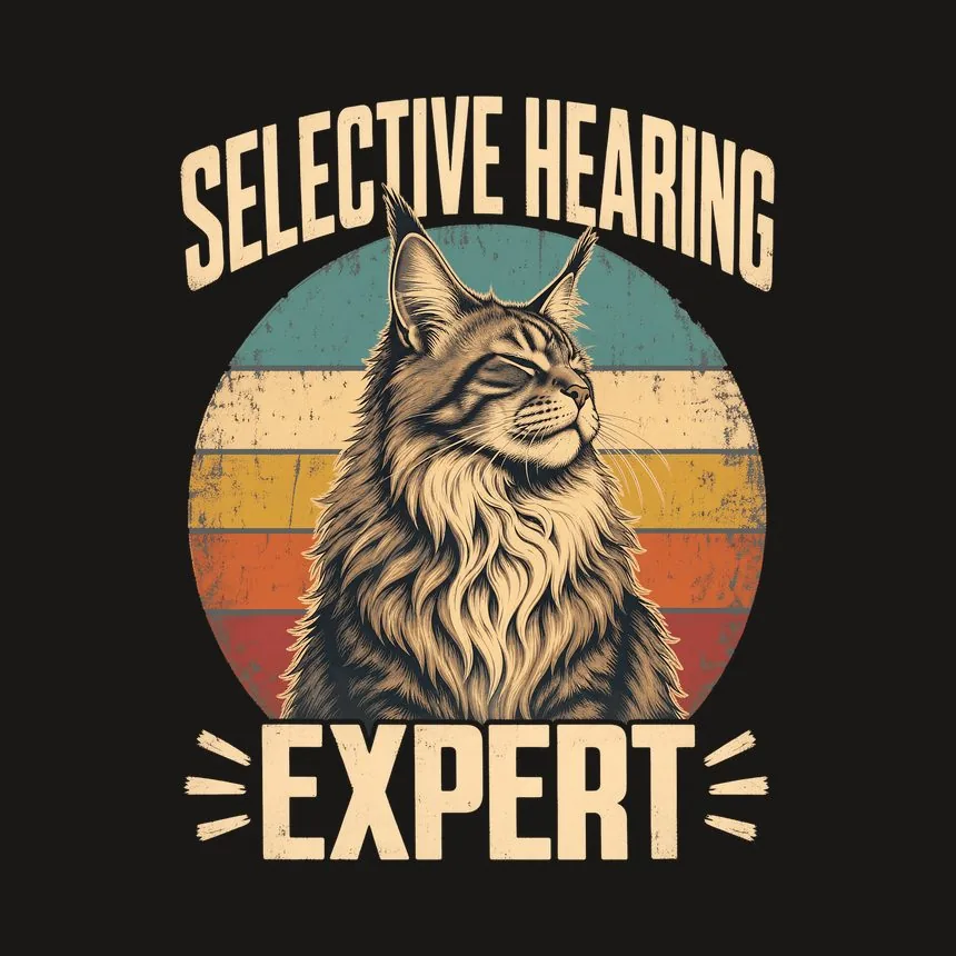 Selective Hearing Expert Maine Coon Retro — funny cat phone case