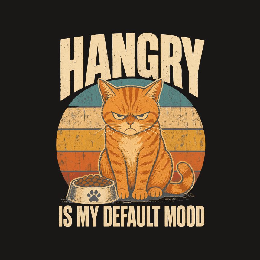 Hangry Is My Default Mood Cat Retro — funny cat phone case