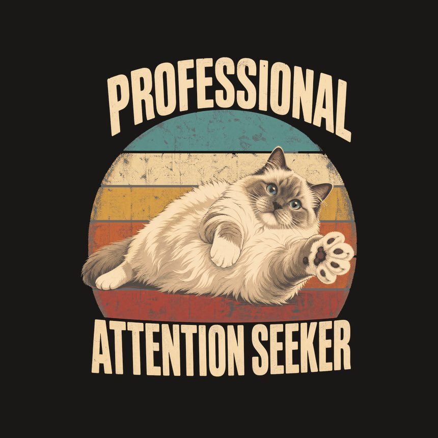 Professional Attention Seeker Cat Retro — funny cat phone case