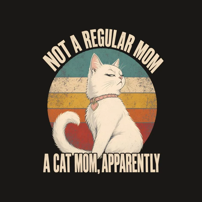 Not A Regular Mom A Cat Mom, Apparently Cat Design — funny cat phone case