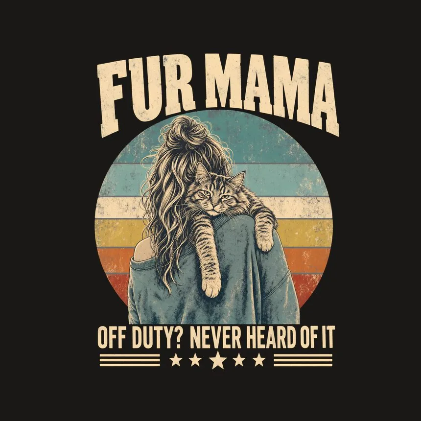 Fur Mama Off Duty Never Heard Of It Cat Design — funny cat phone case