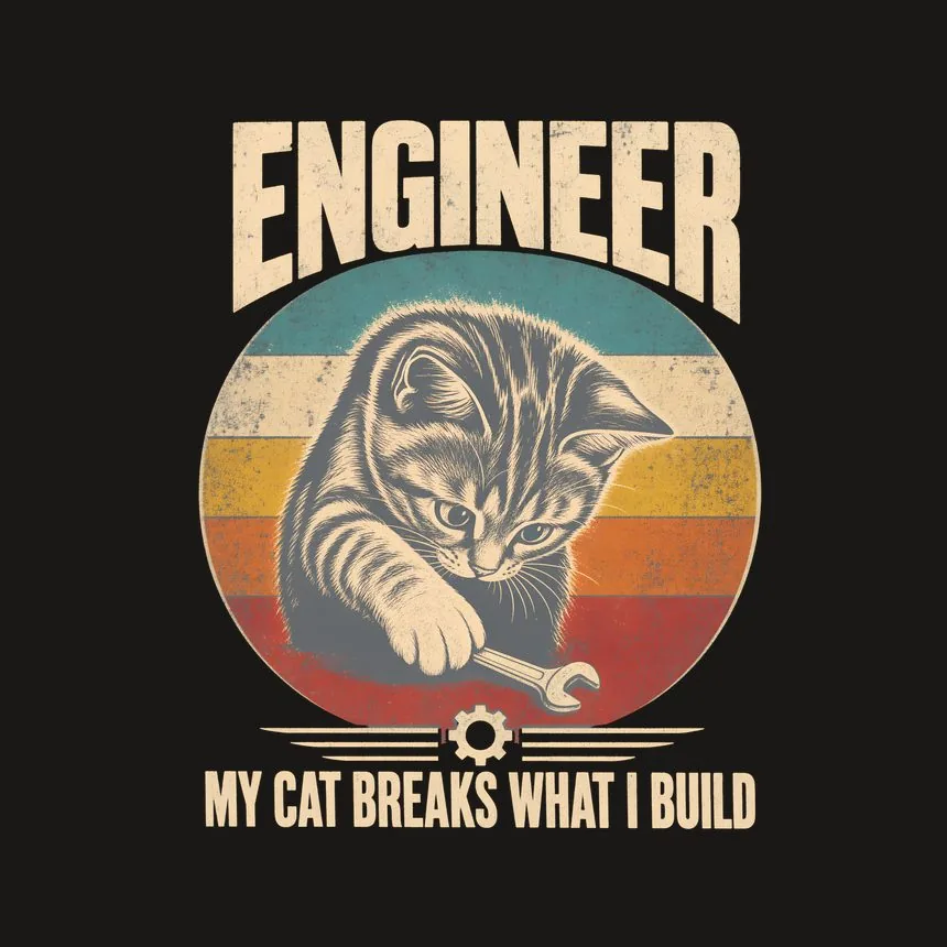 Engineer My Cat Breaks What I Build Cat Design — funny cat phone case