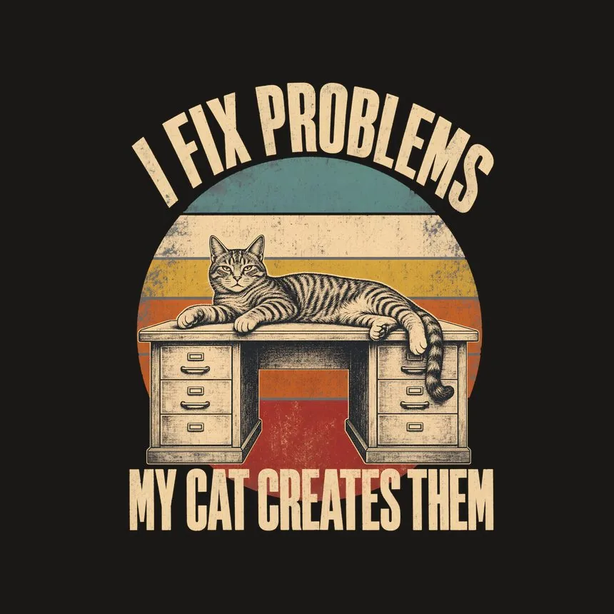 I Fix Problems My Cat Creates Them Cat Design — funny cat phone case