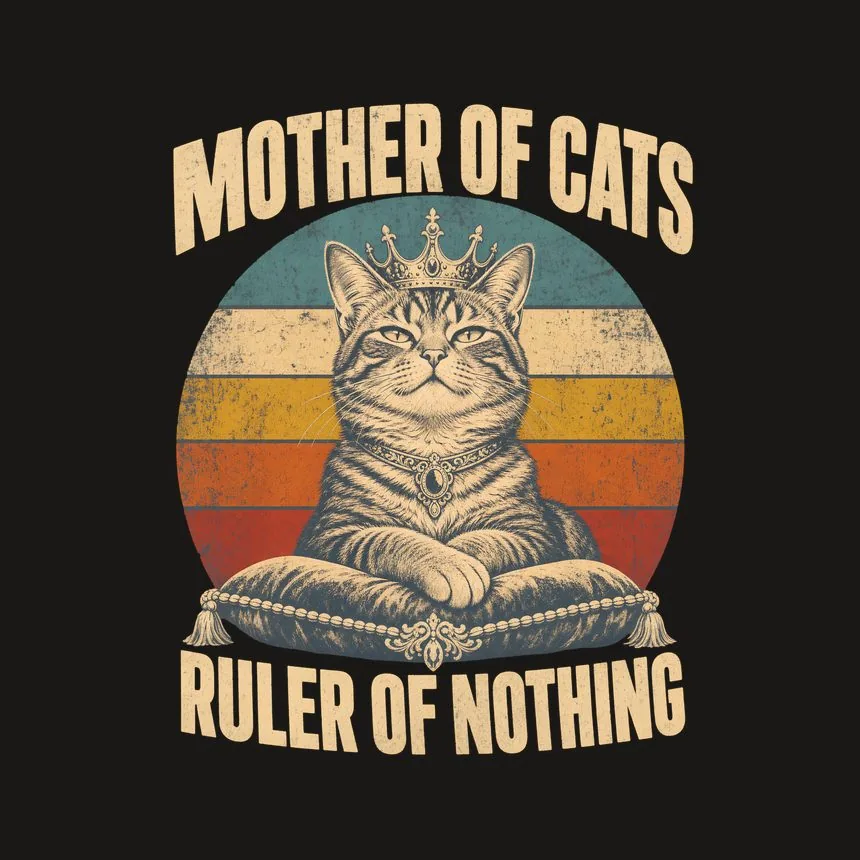 Mother Of Cats Ruler Of Nothing Retro Cat Design — funny cat phone case