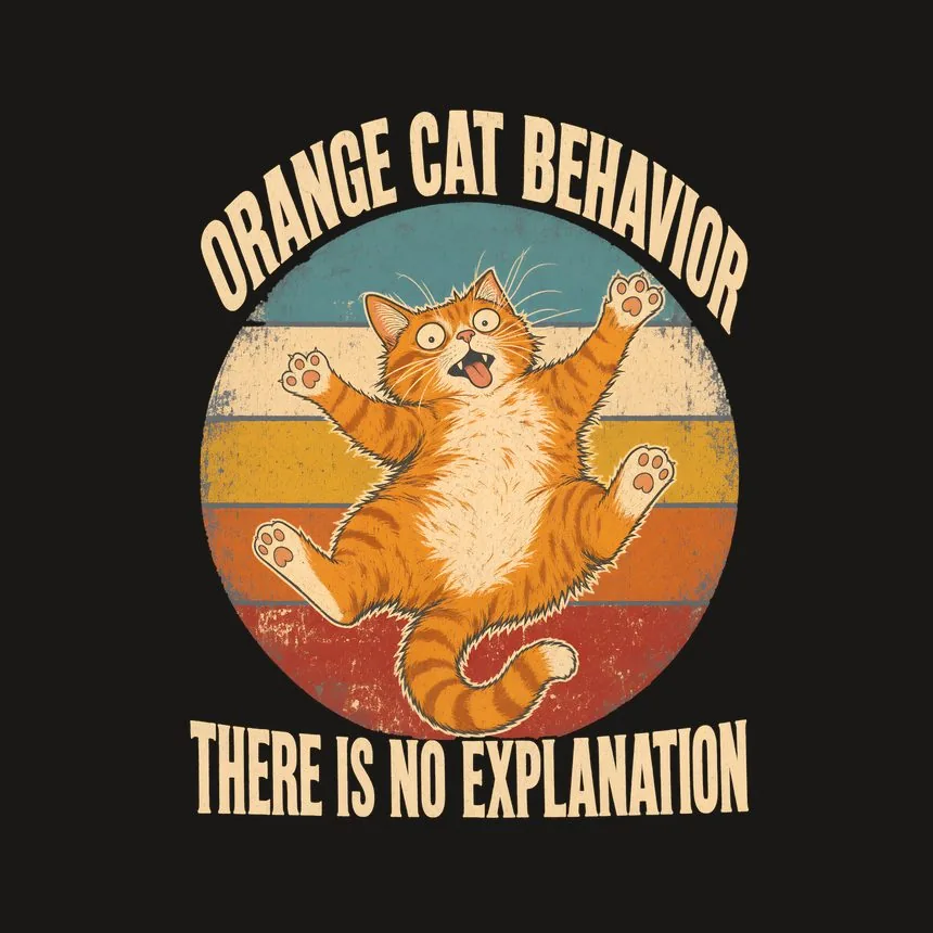 Orange Cat Behavior There Is No Explanation — funny cat phone case