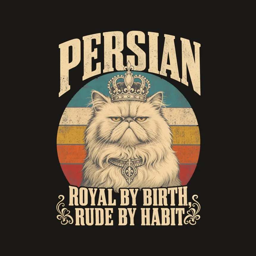 Persian Royal By Birth, Rude By Habit Cat Design — funny cat phone case