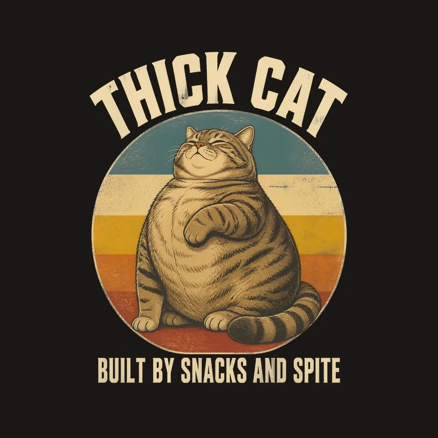 Thick Cat Built By Snacks And Spite Cat Design — funny cat phone case