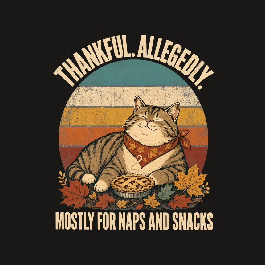 Thankful. Allegedly. Mostly For Naps And Snacks — funny cat phone case
