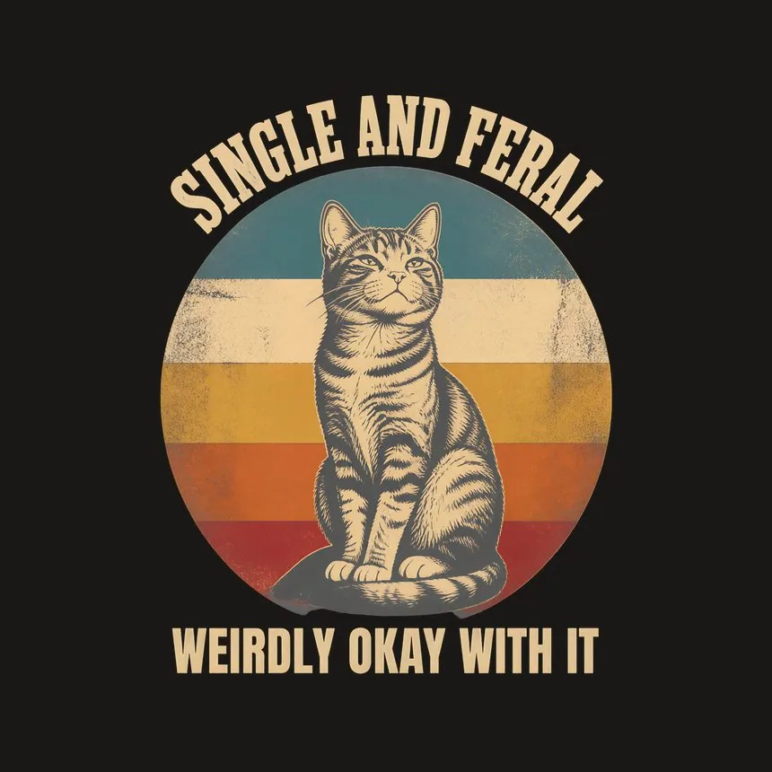 Single And Feral Weirdly Okay With It Cat Design — funny cat phone case