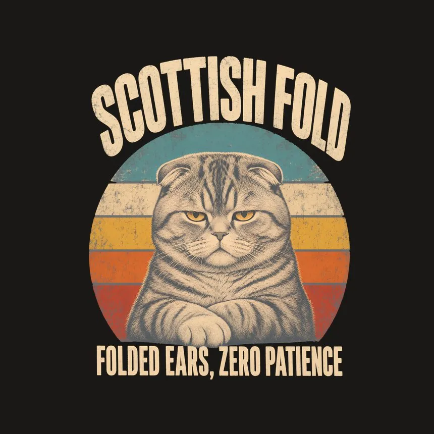 Scottish Fold Folded Ears, Zero Patience — funny cat phone case