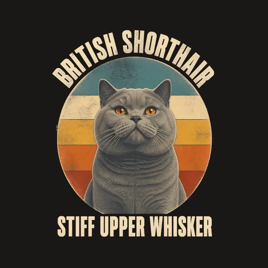 British Shorthair Stiff Upper Whisker Cat Design — funny cat phone case